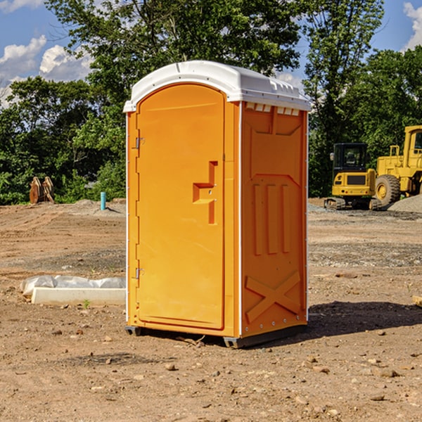 how often are the portable restrooms cleaned and serviced during a rental period in Rockingham GA